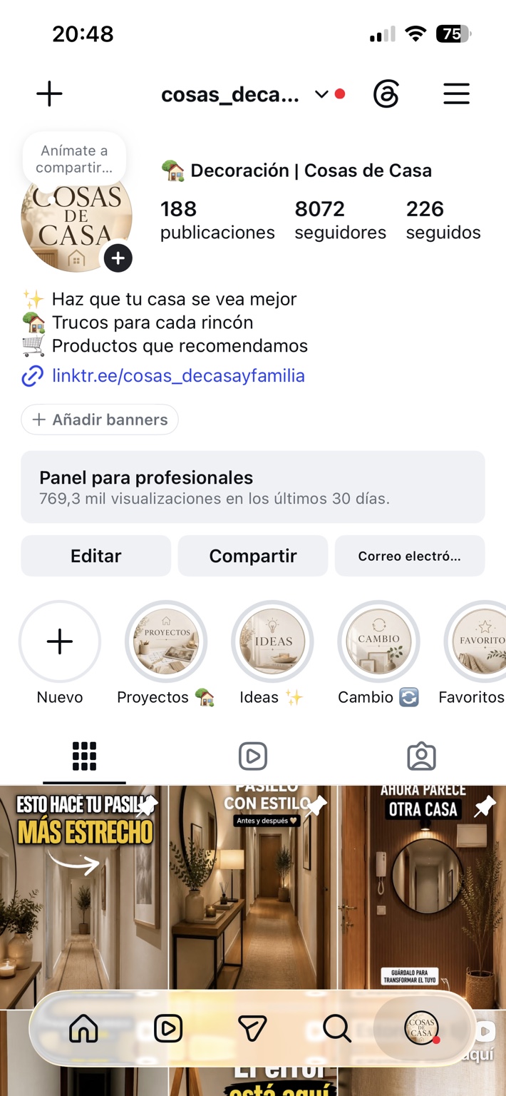 Vídeos de decoración de la cuenta Cosas de Casa y Familia